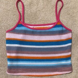 Striped Multicolor Knit Tank Top